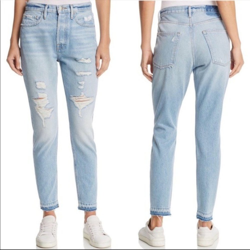 Frame Rigid Re-Release Distressed Jeans